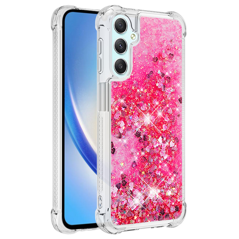 YB Quicksand Series-1 Glitter TPU Phone Case for Samsung Galaxy A25 5G A24 4G Liquid Floating Waterfall Cover YB Quicksand Series-1 Glitter TPU Phone Case for Samsung Galaxy A25 5G A24 4G Liquid Floating Waterfall Cover